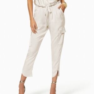 Ramy Brook White Cropped Cargo Pants